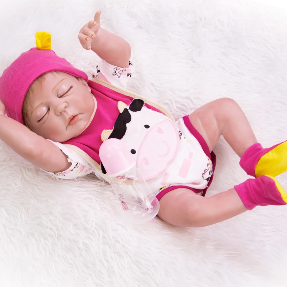 

Кукла реборн NPK силиконовая, Реалистичная Спящая девочка, Кукла Новорожденный, подарок для ребенка, 23 дюйма, 57 см