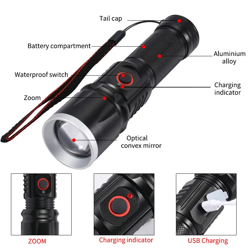 Лампа Светодиодная лампа высокой яркости тактический фонарик с фонариком L2
