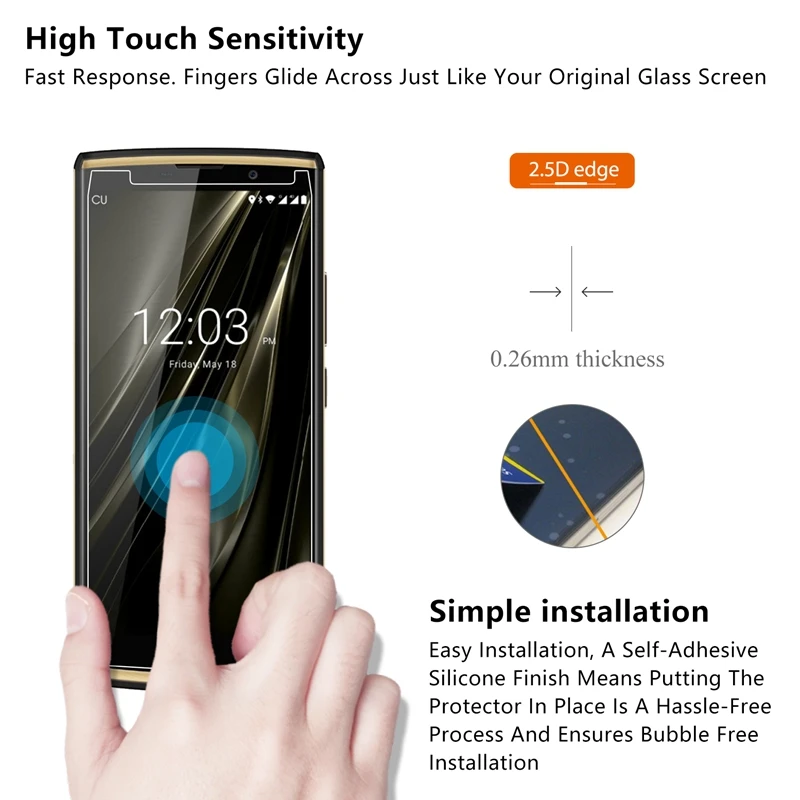 10 шт./лот 2.5D 0 26 мм 9H Премиум Закаленное стекло для Oukitel K7 Защитная пленка