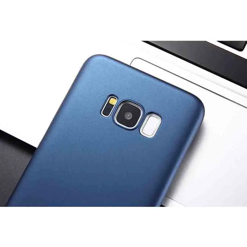 Сплошной цвет матовый чехол для мобильного телефона samsung S8 S8Plus Жесткий