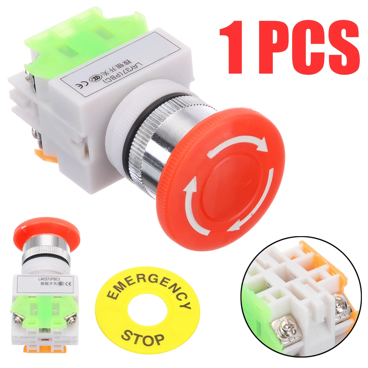 1 шт. Кнопка аварийной остановки 660 В 10 А|switch switch|switch 10aswitch cap |