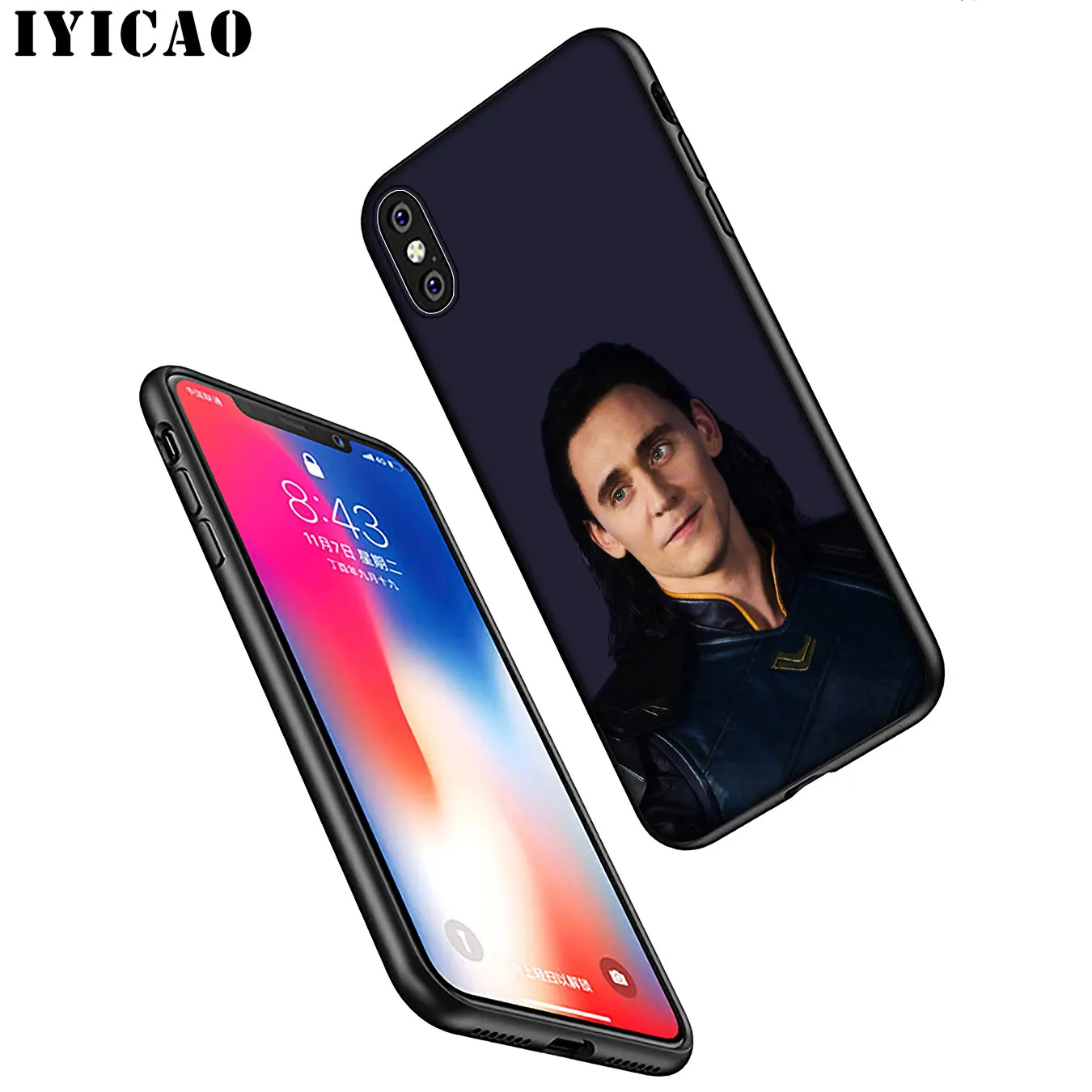 IYICAO Thor Marvel Loki Soft Silicone Phone Case for iPhone XR X XS 11 Pro Max 6 6S 7 8 Plus 5 5S SE TPU Black Cover |