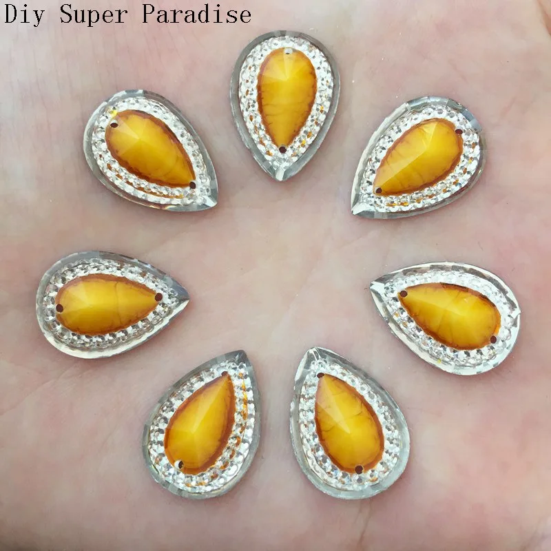 DIY 20 шт. 13 мм * 18 фотоаксессуары из смолы в форме слезы/свадебные пуговицы с 2