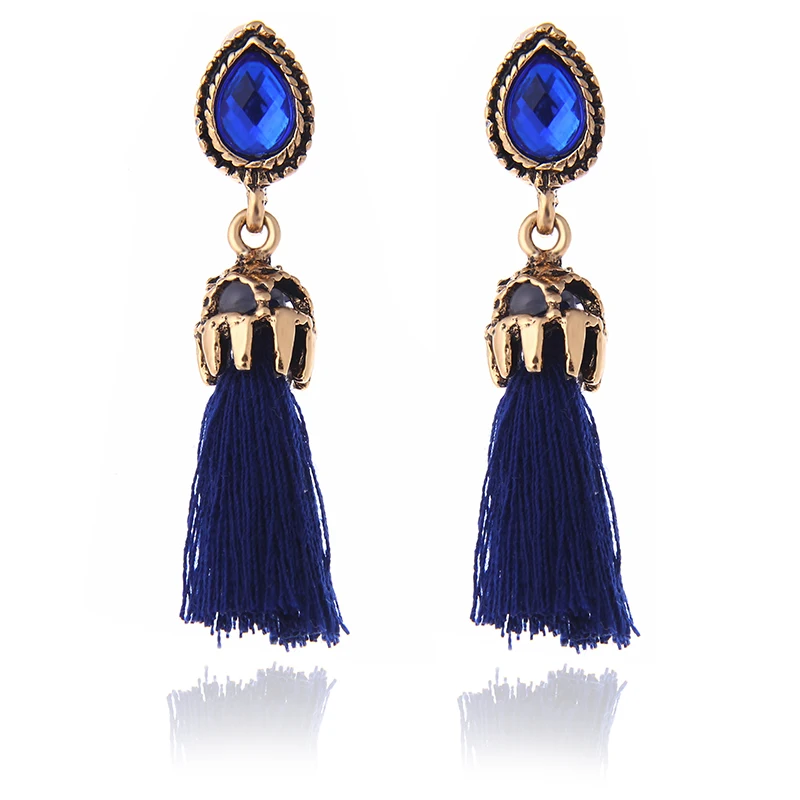 Женские сережки Brincos Bijoux модные серьги капельки из синего циркония с жемчугом для