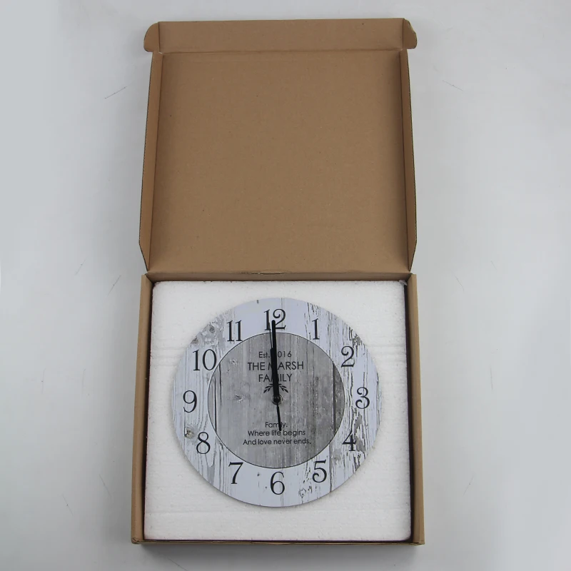 Винтажные настенные часы Новое поступление 2021 деревянные кварцевые потертый шик