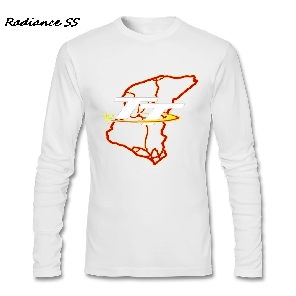 Горячая Распродажа мужские футболки с принтом остров Мэн TT Новинка Повседневная