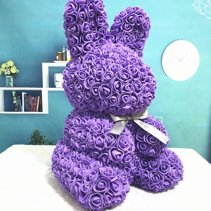 45 см креативные Diy подарки фиолетового цвета цветы из материала pe кролик узор