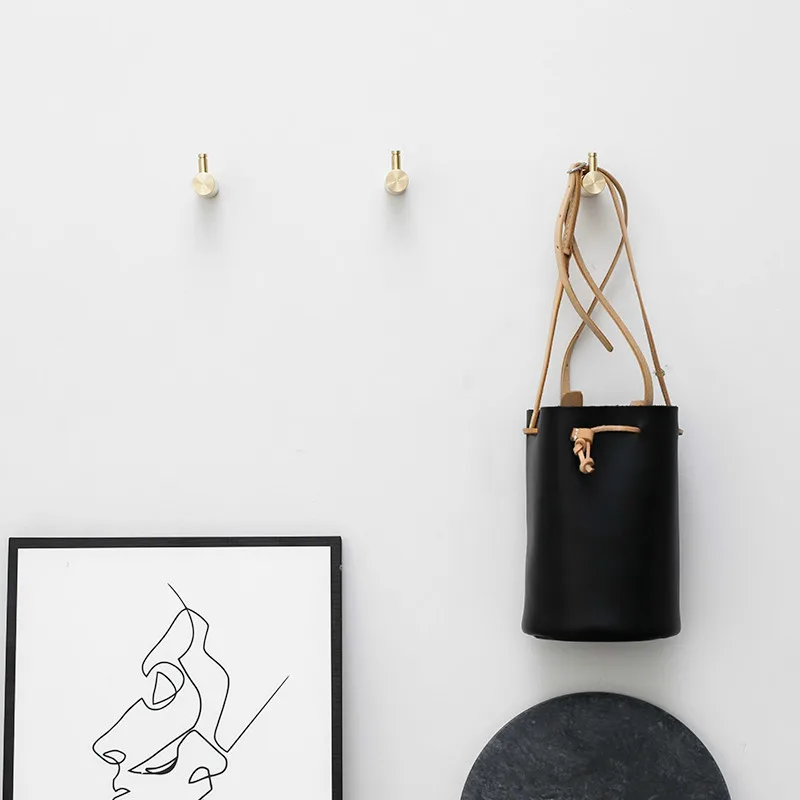 Чистые латунные крючки для ванной и кухни вешалка декора стен одежды сумка