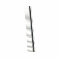 100pcs single row needle male pin header 17mm 1x40p 40pin 2 54mm pitch straight wholesale price