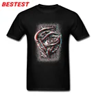 Мужские футболки в стиле ретро, футболки с 3D-принтом анаглифа, змеи, повседневные Топы И Футболки с принтом, вечерние футболки из чистого хлопка с коротким рукавом