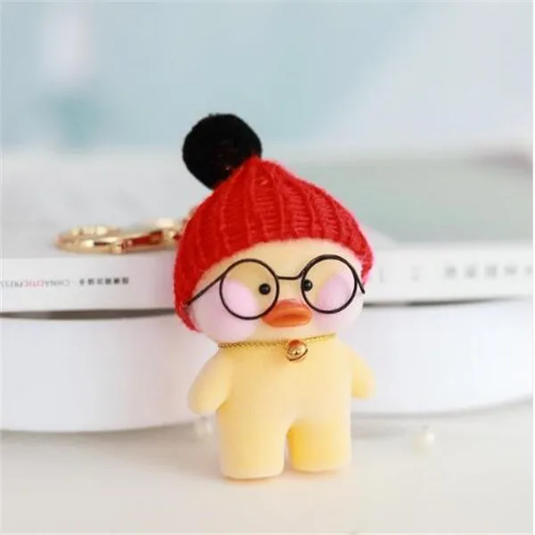10 Новинка, Lalafanfan, милый брелок, Kawaii, кафе, Мими, желтая утка, фигурка, брелок, сумки, украшения, игрушки для детей - Цвет: 10