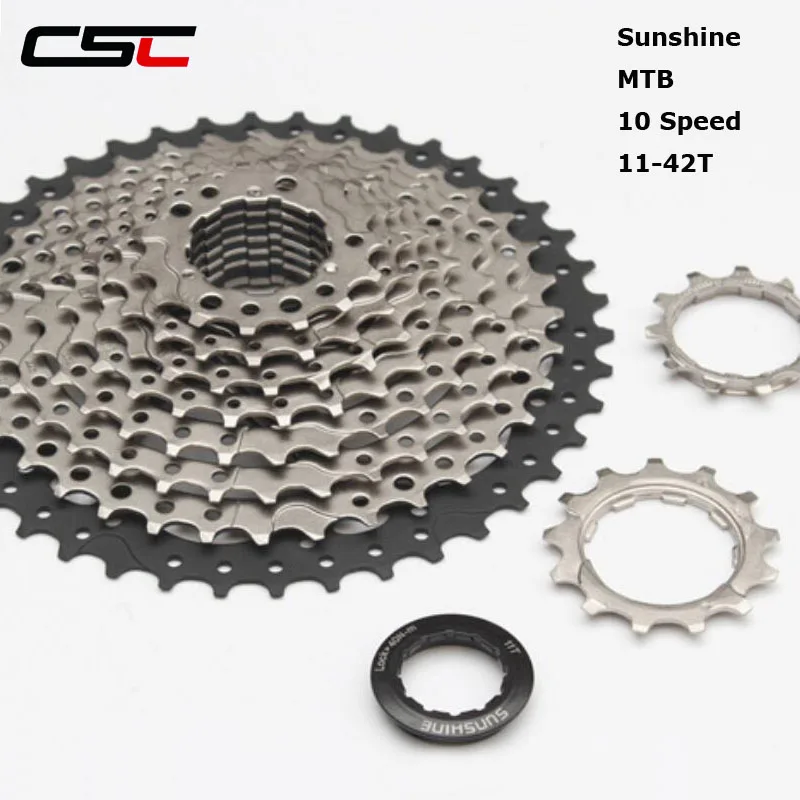 Кассета Sunshine MTB 10 скоростей 11 42T кассета с широким соотношением звездочки для
