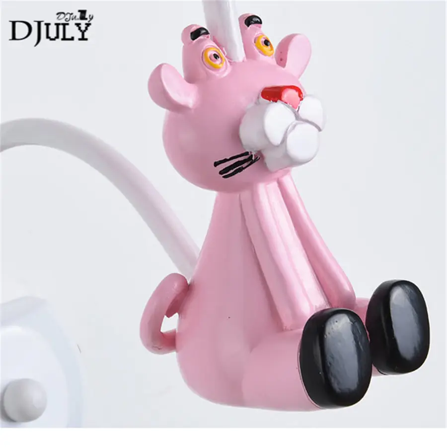 Девушка Спальня деко розовый Леопардовый настенный светильник Романтический