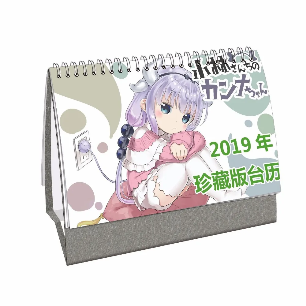 Японского аниме мисс Кобаяши Дракон горничной 3D стол календари Сделай Сам