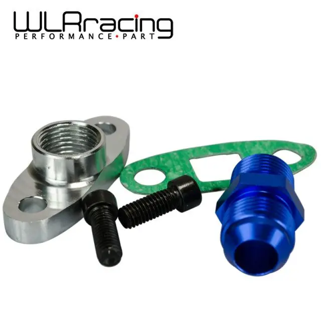 WLR RACING-1/2 NPT мама Алюминий слива масла турбо-фланец T3 T4 T04 GT40 GT55+ NPT 1/2 TO10AN топливный фитинг