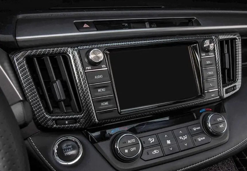 Для Toyota RAV4 углеродное волокно для украшения интерьера автозапчасти