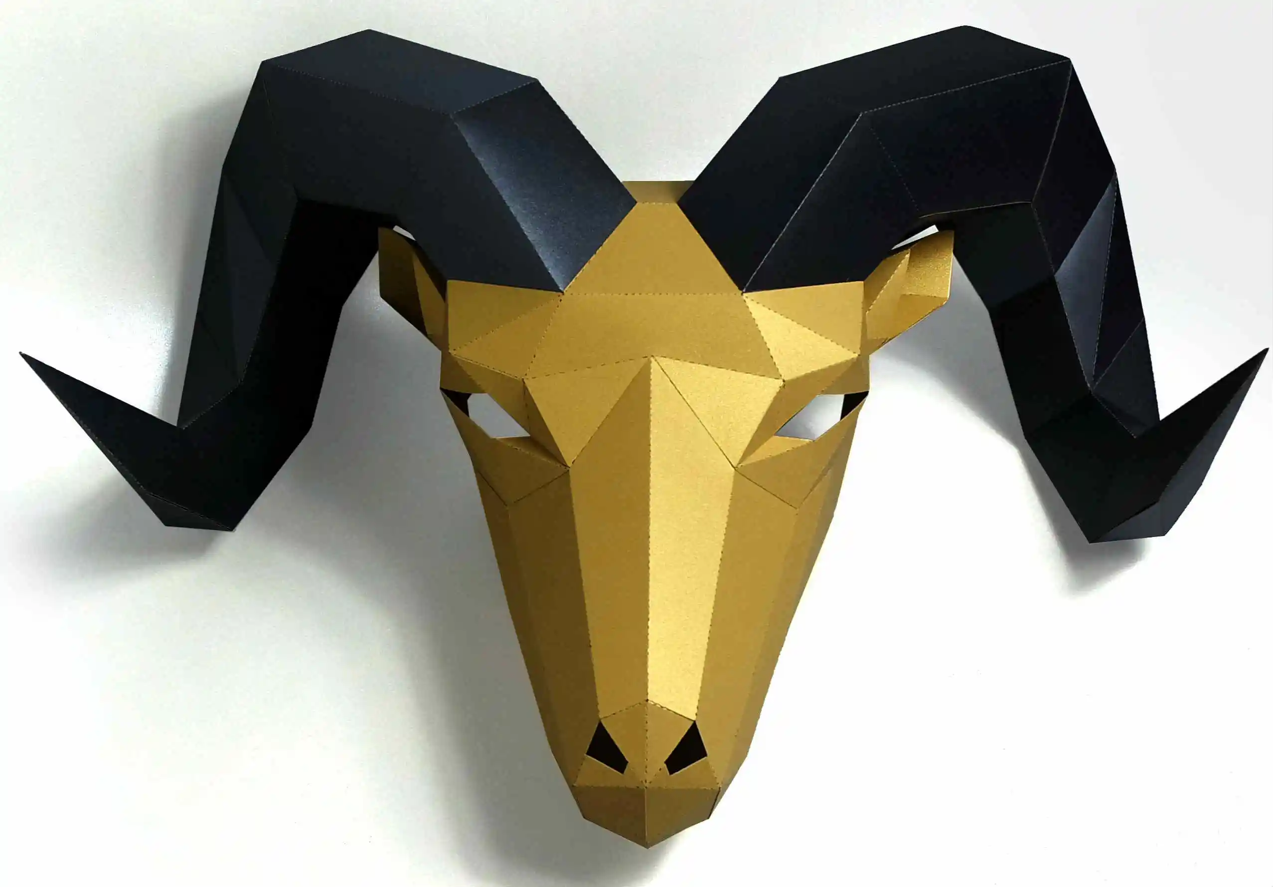 As picture 3D Бумажная Маска, модный костюм животного козла, косплей, сделай сам, бумага, ремесло, Маска модели, Рождество, Хэллоуин, выпускной вечер, вечерние, подарок - Цвет: As picture