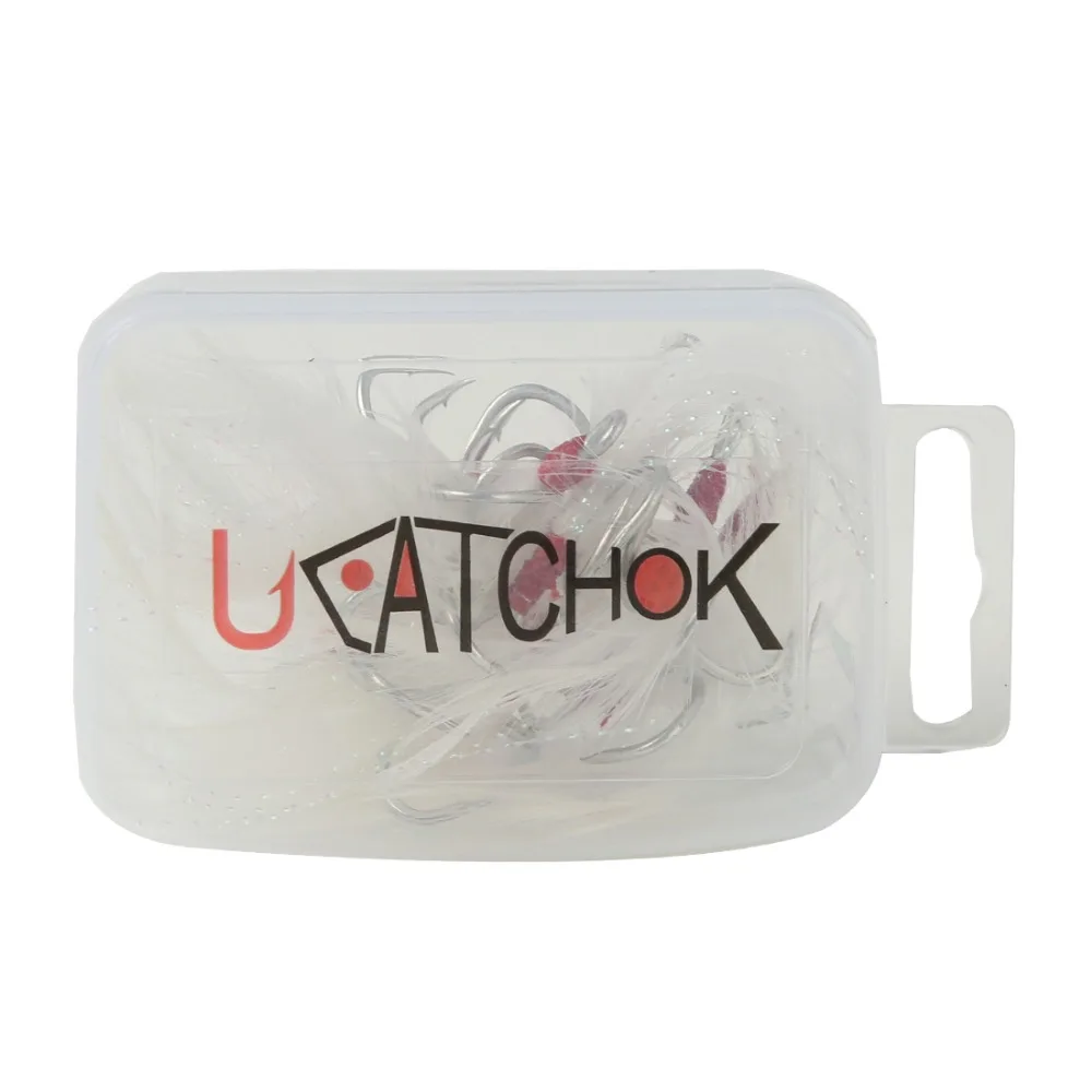 10шткоробка 12468101214 #   ST-41 3X Origin высокоуглеродистые тройные крючки с перьями, 3 якоря, тройные крючки, рыболовный крючок, зимний (art.: 7a49f359c) - 7a49f359c