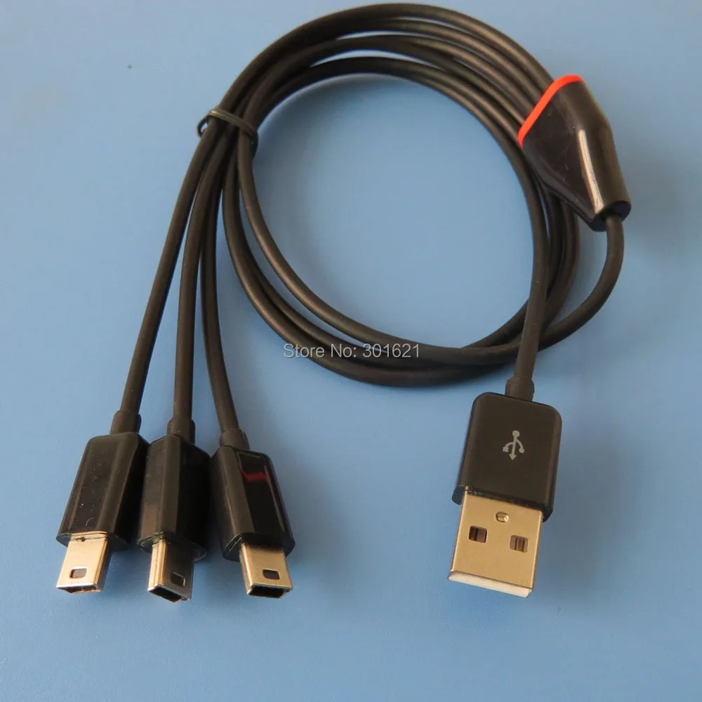 ПВХ 1 м 3 фута 3 в 1 Мини USB кабель питание и синхронизация 3 мини USB устройства одновременно