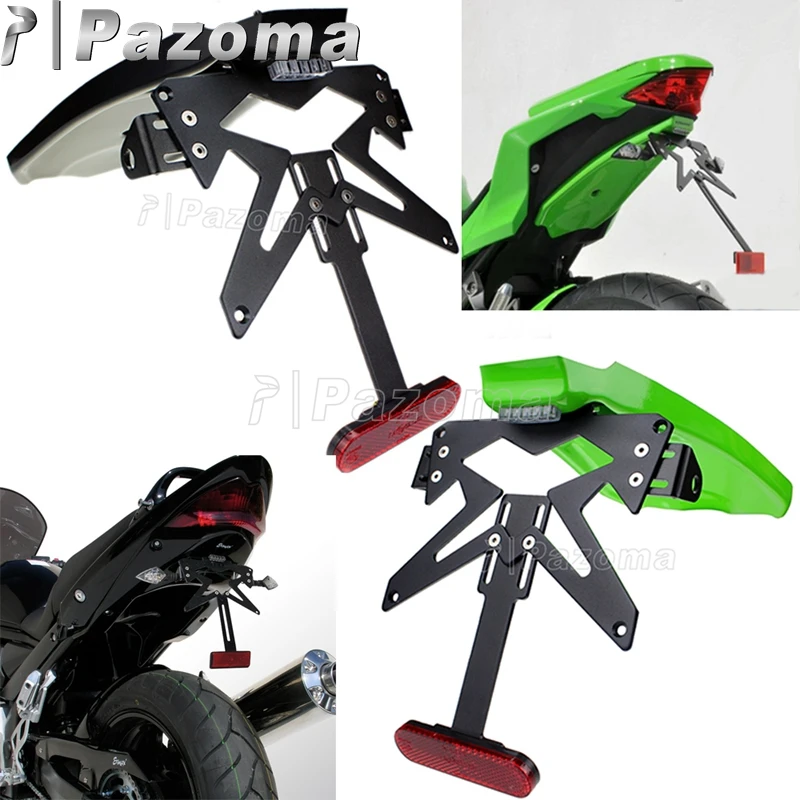 PAZOMA зеленый и черный для мотокросса Fender Eliminator/держатель номерного знака Kawasaki Ninja