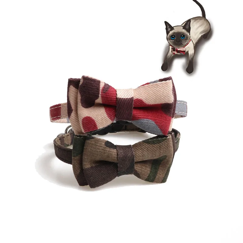 Красочные камуфляжные Ошейники для домашних животных маленьких кошек ожерелье с
