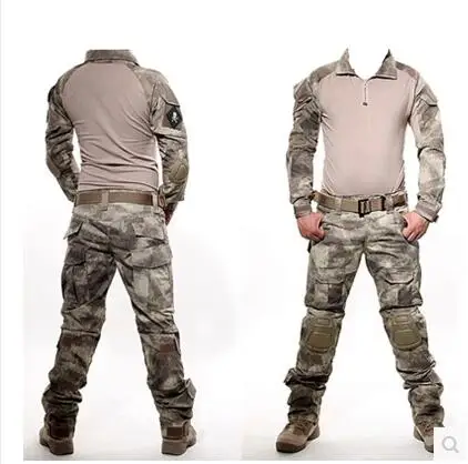 На открытом воздухе Охота Стрельба CS Airsoft камуфляжная футболка Бручные костюмы