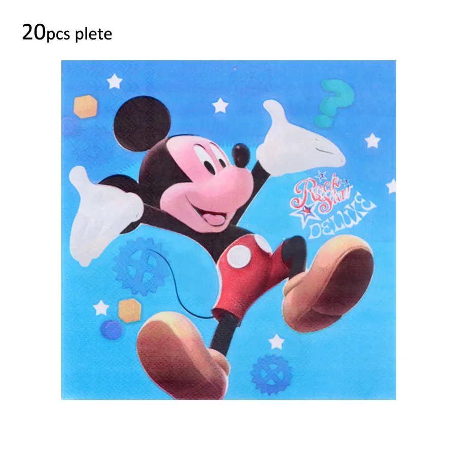 Одноразовая посуда с Микки набор картонных бумажных тарелок чашка nipkin для