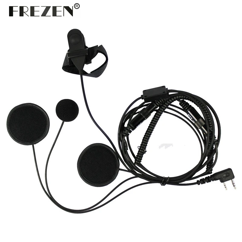 Мотоциклетная гарнитура для шлема на все лицо PTT Микрофон Kenwood радио Baofeng cb UV 5R Plus