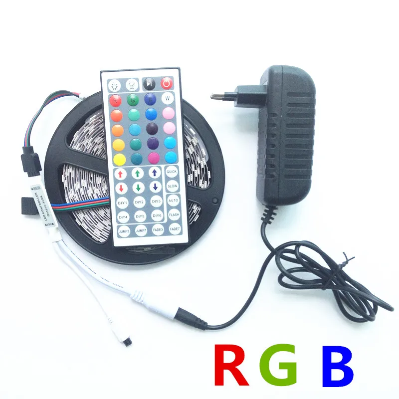 Светодиодная лента 5050 RGB 300Led s гибсветодиодный IP44 не Водонепроницаемая + 44 клавиши
