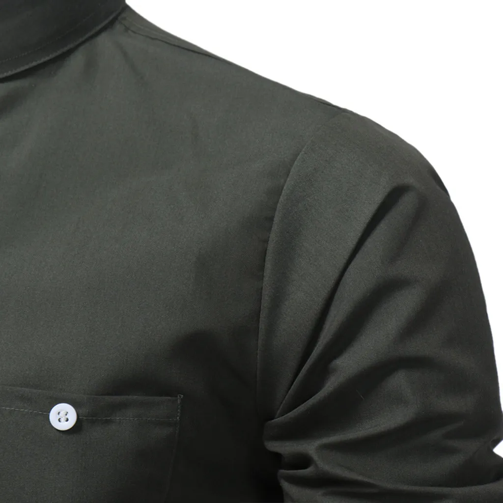 Feitong S~ 2XL мужские рубашки хлопковая блузка мягкого силуэта с длинным рукавом Осень Лето Повседневный Топ Блузка Рубашки мужские деловые рубашки