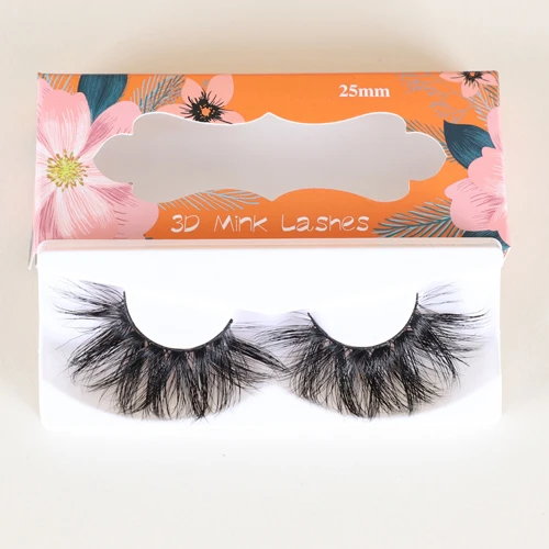Orange Pack Lashes Lanflower 5 шт. 25 мм норковые ресницы 3D норковые ресницы ручной работы драматические ресницы безжалостные 25 мм норковые ресницы 3D ресницы из шерсти норки - Цвет: Orange Pack Lashes