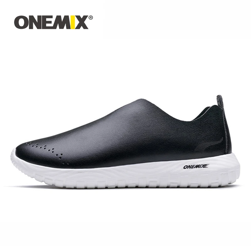 ONEMIX 2019 новые мужчины повседневная обувь дышащая кожа мода легкие слип-ленивые