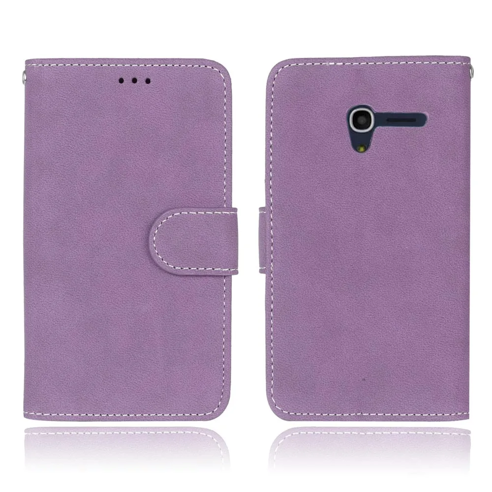 Purple Роскошный чехол из искусственной кожи чехол для Alcatel One Touch 5015D Pop 3 5,0 дюймов 5015X5015 чехол s откидной Чехол защитный чехол для телефона - Цвет: Purple
