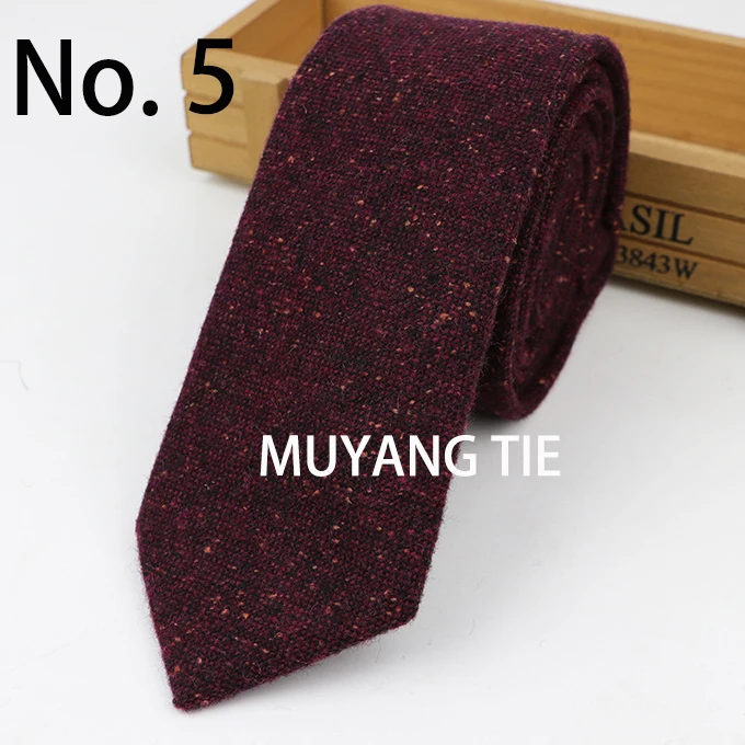 New Style Wool Viscose Tie 7cm Ties Fluffy Solid Color Corbata Slim Striped Necktie Cravat Clothing Accessories Warm Dot Ties