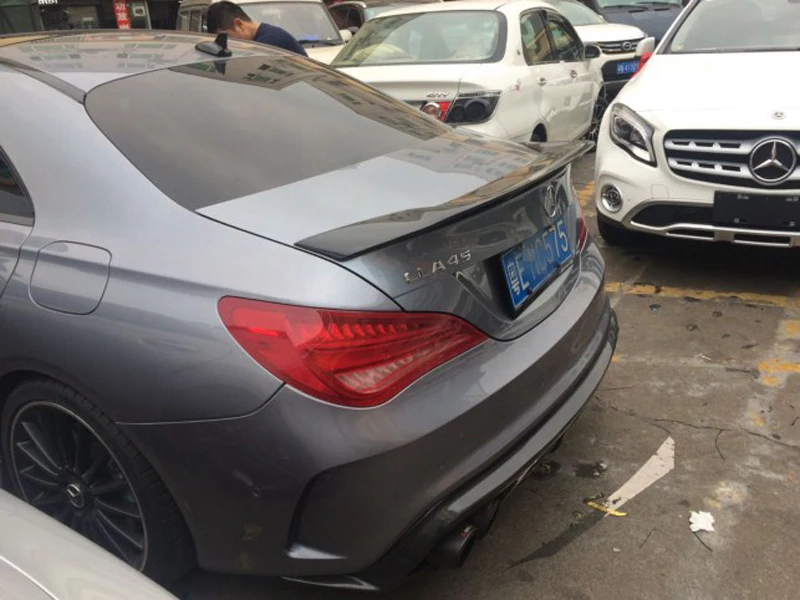 Для Mercedes cla спойлер cl45 W117 C117 углеродного волокна задний багажник крылья спойлер cla 200 250 260 Renntech 2013-UP