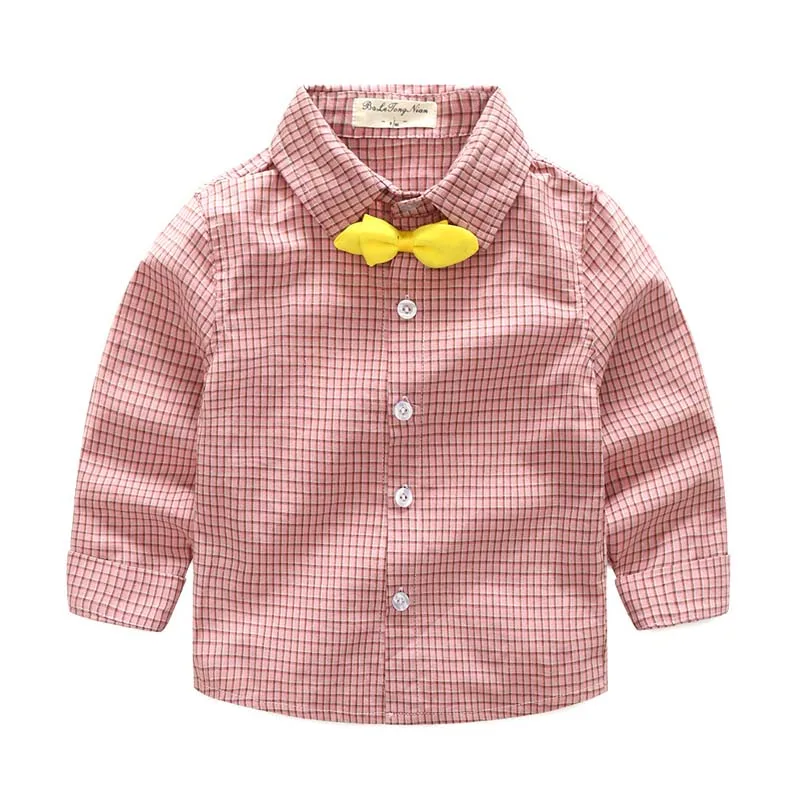 Children Boys Shirts 2019 New Fashion Classic Casual Plaid For 2-7Years Kids Boy Spring/Autumn Wear Clothes Tops | Детская одежда и