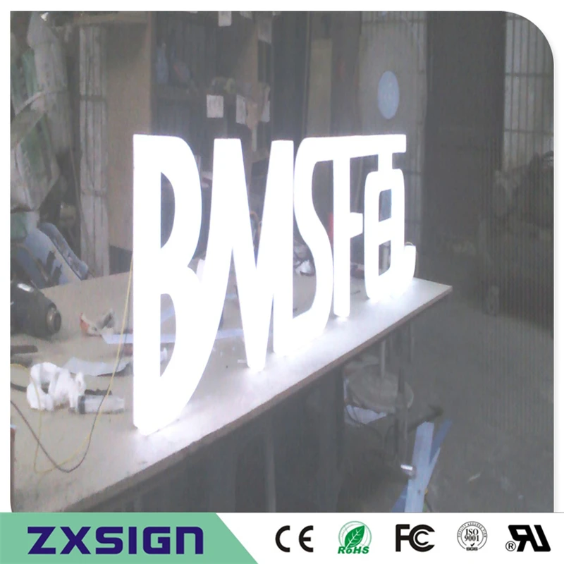 

Factory Outlet Outdoor full Acrylic Front & Side lighted LED channel letter advertising signages for shop front signs