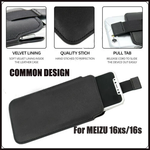 

Casteel PU Leather Case For MEIZU 16Xs 16s Pull Tab Sleeve Pouch Bag Case Cover
