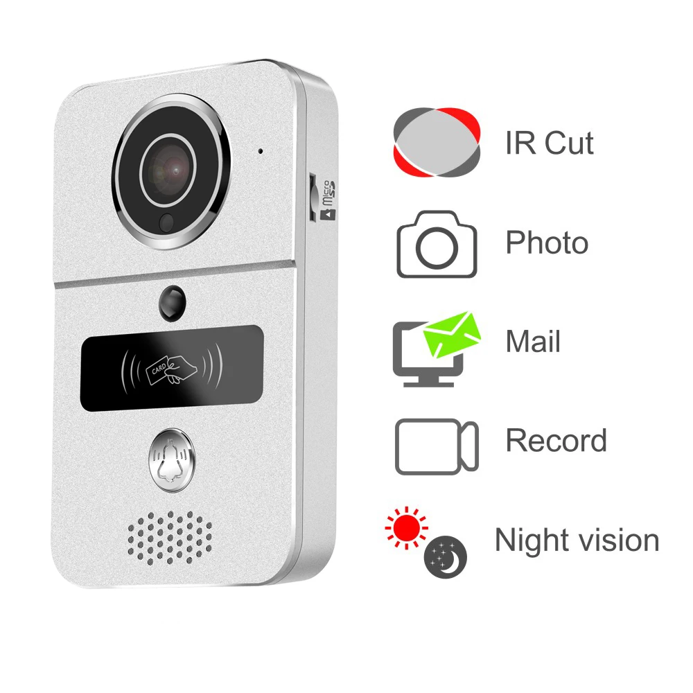 JERUAN Smart 720 P беспроводной WiFi видео домофон Запись дверной звонок для смартфона - Фото №1