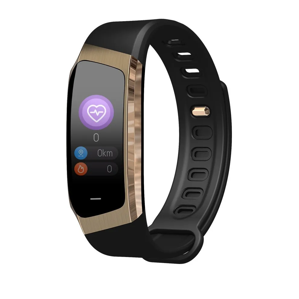 Black and gold Смарт-часы SeenDa E18, спортивные мужские наручные часы, фитнес-трекер, Смарт-часы для Android и IOS телефона, Bluetooth, женские Смарт-часы - Цвет: Black and gold