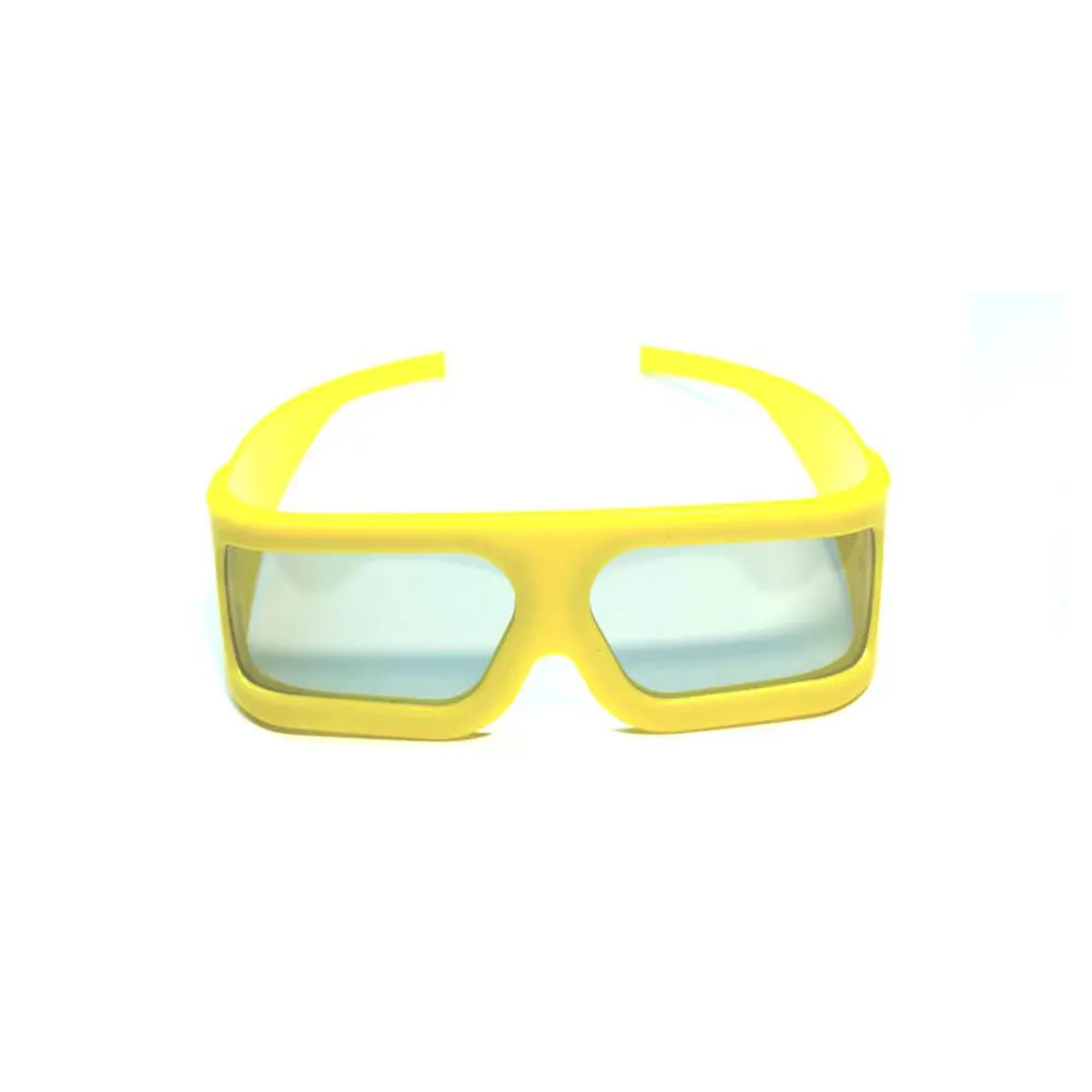 100 шт пластиковая Желтая оправа IMAX 3d очки поляризационные линейные 3d очки для 3D фильмов 45/135 градусов 3d очки для кинотеатра - Цвет: yellow