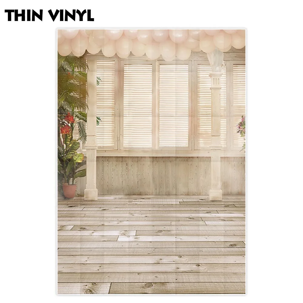 Фон Allenjoy для свадебной фотографии деревянный дом жалюзи воздушный шар декор пола