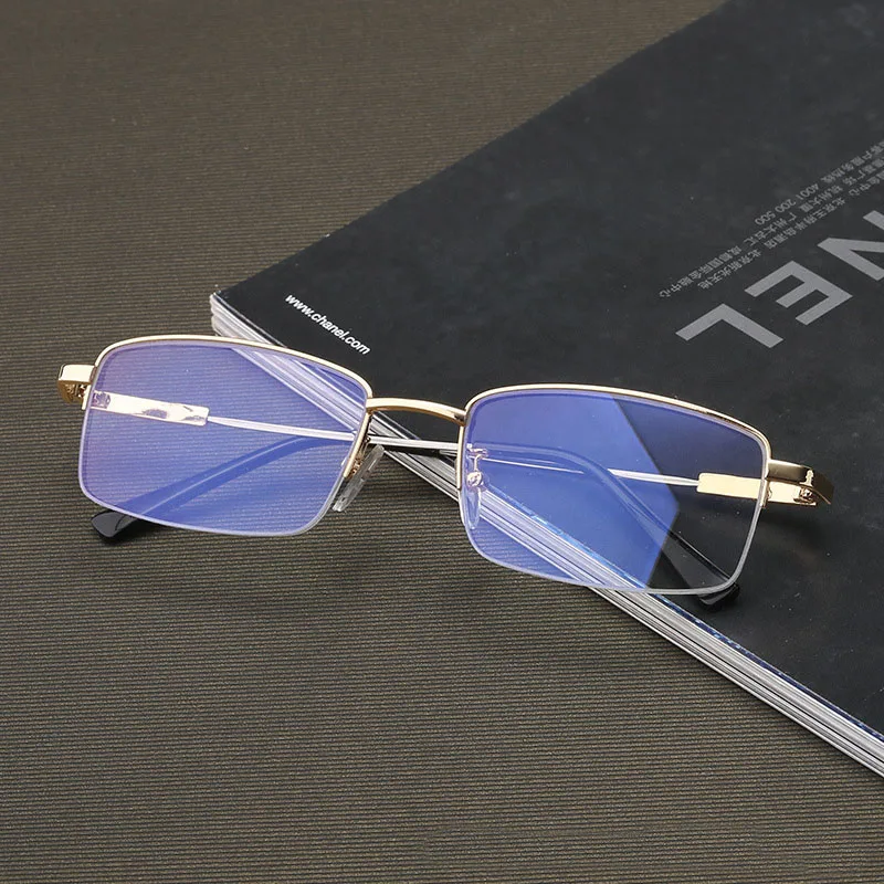 MIZHO Computer Glasses clear Anti radiation Men Rays Radiation Gamin Eyewear Rectangular Business Anti Blue Light Glasses Man