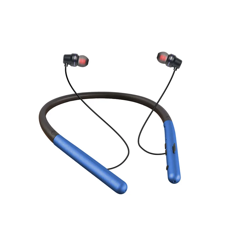 Blue Arikasen MP3 плеер стерео Bluetooth наушники с TF слот для карты Спортивные Беспроводные наушники гарнитуры беспроводные наушники с микрофоном - Цвет: Blue