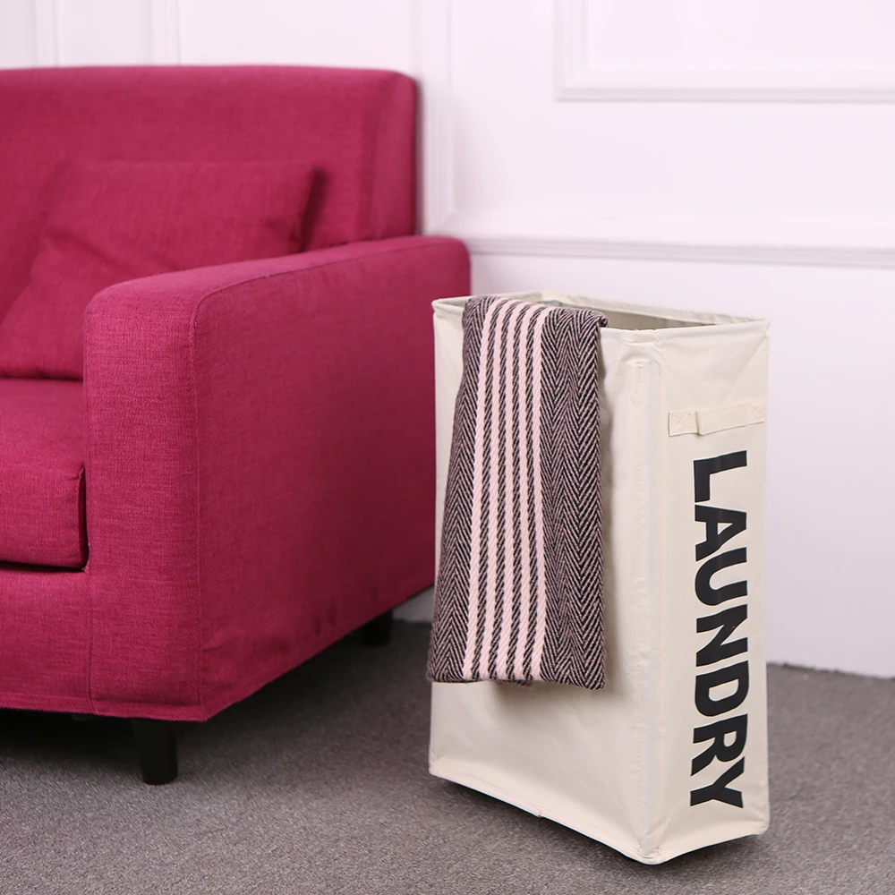 Угловой тонкий Складная Ткань Оксфорд корзина для белья Bin сетка с кулиской
