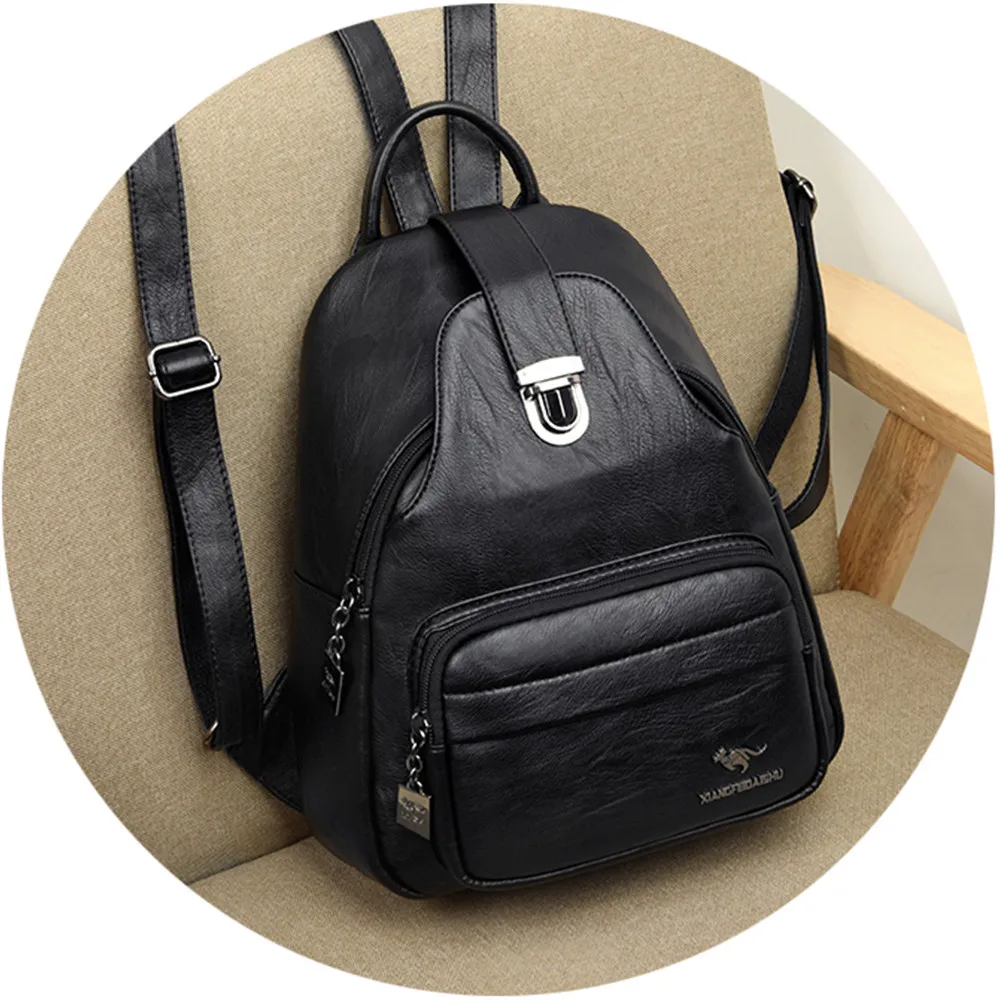 New Women sheepskin Backpacks School Bags For Girls Female Fashion Backpack Travel Shoulder Bags High Quality Mochilas Feminina