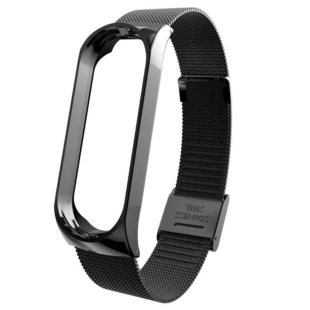 HANGRUI mi Band 3 4 ремешок на запястье металлический Безвинтовой ремешок из нержавеющей стали для Xiaomi mi Band 4 напульсники mi Band 4 3 ремешок на браслет