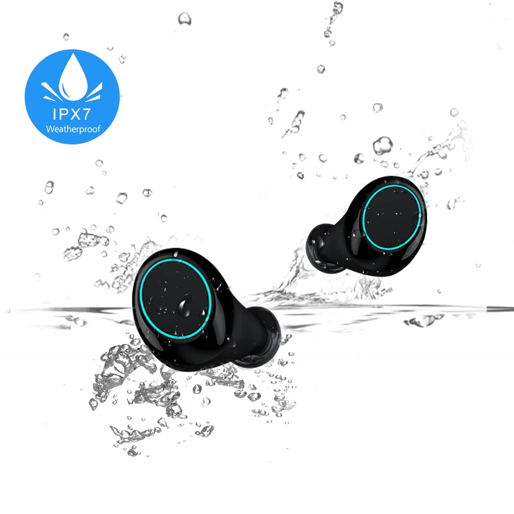 ALWUP беспроводные Bluetooth наушники стерео IPX7 водонепроницаемые с микрофоном
