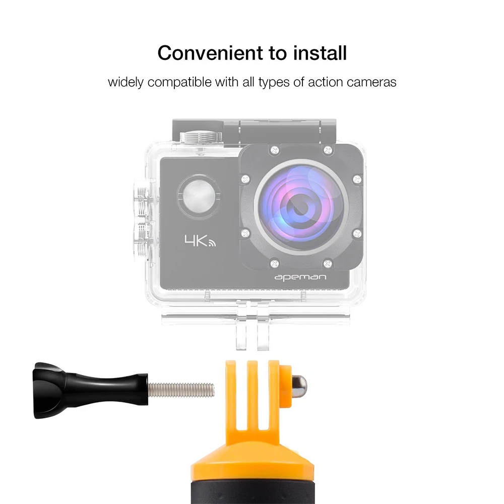 Apeman поплавок Водонепроницаемый плавающей рукоятки палка для селфи нескользящей