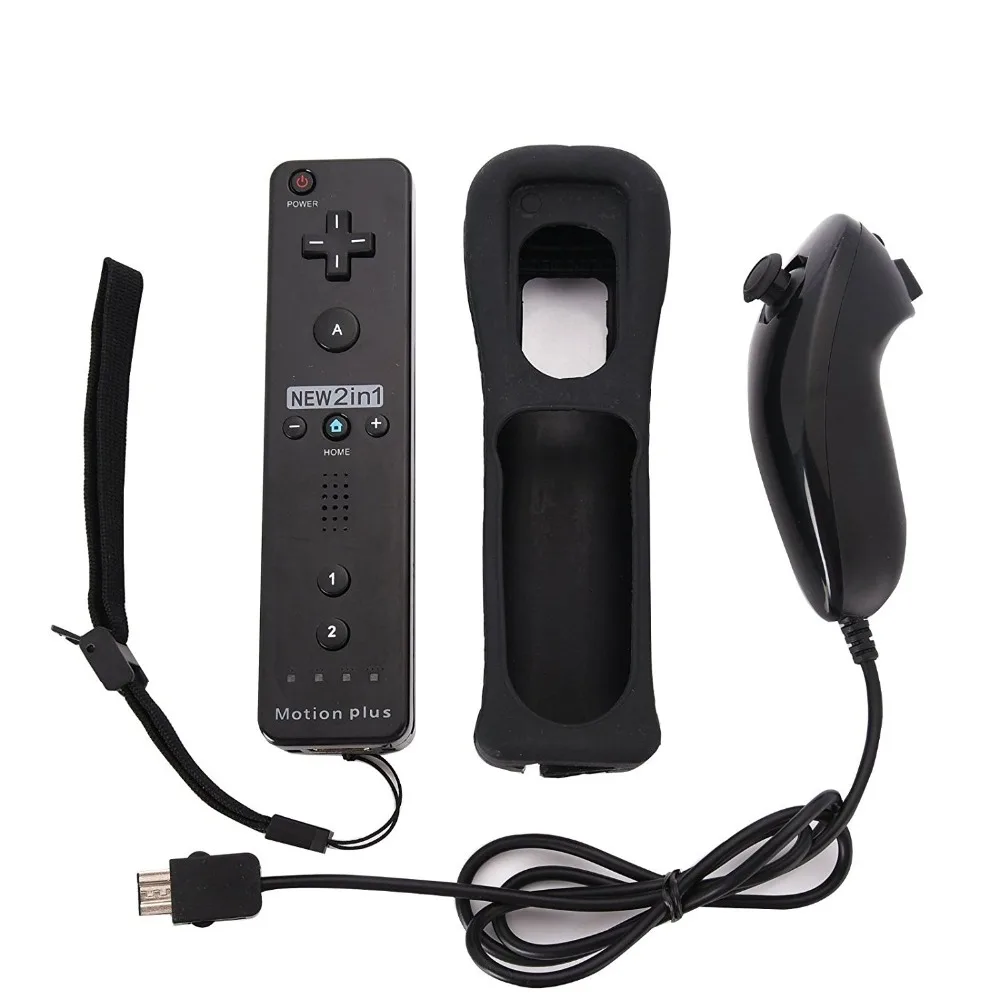 Встроенный беспроводной геймпад Motion Plus контроллер для Nintendo Wii Nunchuck пульт